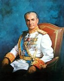 Mohammad Rezā Shāh Pahlavi, Shah of Iran, Shah of Persia (اOctober 1919 – 27 July 1980), ruled Iran from 16 September 1941 until his overthrow by the Iranian Revolution on 11 February 1979. He was the second and last monarch of the House of Pahlavi of the Iranian monarchy. Mohammad Reza Shah Pahlavi held several titles: His Imperial Majesty, Shahanshah (King of Kings, Emperor), Aryamehr (Light of the Aryans) and Bozorg Arteshtārān (Head of the Warriors).<br/><br/>

Mohammad Reza Shah came to power during World War II after an Anglo-Soviet invasion forced the abdication of his father Reza Shah. During his reign, the Iranian oil industry was nationalized under Prime Minister Mohammad Mosaddegh, and Iran marked the anniversary of 2,500 years of continuous monarchy since the founding of the Persian Empire by Cyrus the Great. The Shah's White Revolution, a series of economic and social reforms intended to transform Iran into a global power, succeeded in modernizing the nation, nationalizing many natural resources, and extending suffrage to women.<br/><br/>

A secular Muslim himself, the Shah gradually lost support from the Shi'a clergy of Iran, particularly due to his strong policy of modernization, secularization, conflict with the traditional class of merchants known as bazaari, and recognition of Israel. Various additional controversial policies were enacted, including the banning of the communist Tudeh Party, and a general suppression of political dissent by Iran's intelligence agency, SAVAK. Amnesty International reported that in 1978 Iran had as many as 2,200 political prisoners, a number which multiplied rapidly as a result of the revolution.<br/><br/>

Several other factors contributed to strong opposition to the Shah among certain groups within Iran, the most notable of which were the U.S. and UK backed coup d'état against Mosaddegh in 1953, clashes with Islamists, and increased communist activity. By 1979, political unrest had transformed into a revolution which, on 16 January, forced the Shah to leave Iran. Soon thereafter, the Iranian monarchy was formally abolished, and Iran was declared an Islamic republic. Facing likely execution should he return to Iran, he died in exile in Egypt, whose President, Anwar Sadat, had granted him asylum.