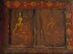 Thailand: Fading mural depicting the Buddha inside the viharn, Wat Lai Hin, Lampang Province
